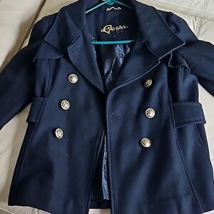 Guess wool waist pea coat